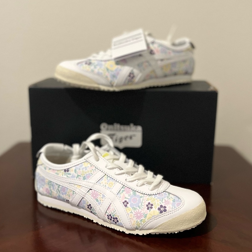 ONITSUKA TIGER MEXICO 66 Women's Floral Sneakers, White Multi/US7 (EUR38/UK4.5) - Picture 10 of 10